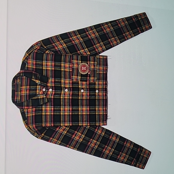 Savage X Fenty Other - TIED UP TARTAN RAW HEM PJ SHIRT PINK CANTERBURY PLAID